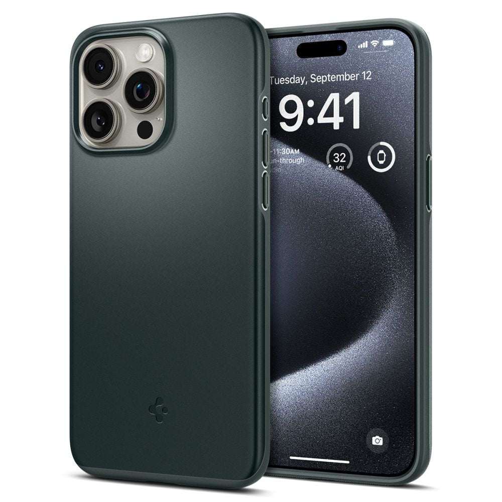 Spigen iPhone 15 Pro Thin Fit Σκληρή Θήκη - Abyss Green