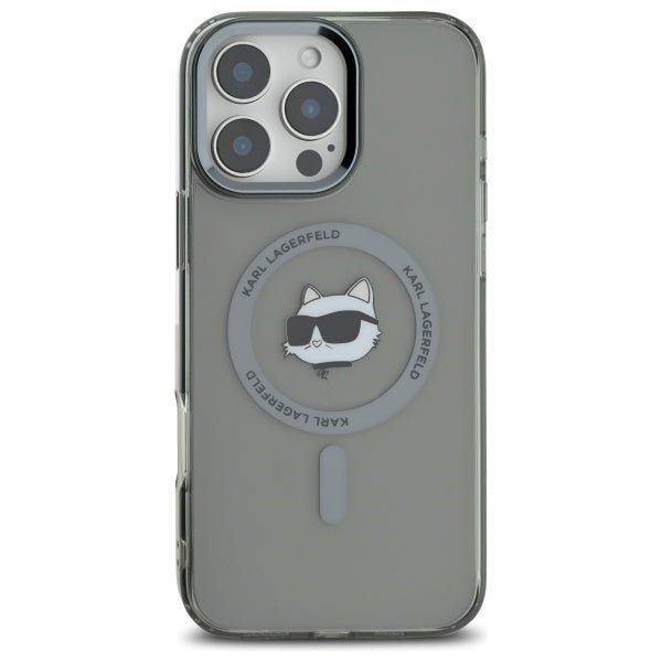 Karl Lagerfeld iPhone 16 Pro - IML Metal Choupette Head - Σκληρή Θήκη με Πλαίσιο Σιλικόνης και MagSafe - Black - KLHMP16LHLSCHK