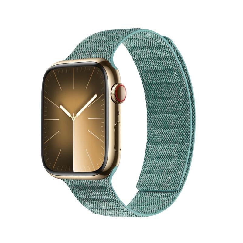 Crong Λουράκι Apple Watch 2/3/4/5/6/7/8/9/10/11 - SE (1/2/3) - 38/40/41/42mm από Νάιλον - Melange - Turquoise Melange