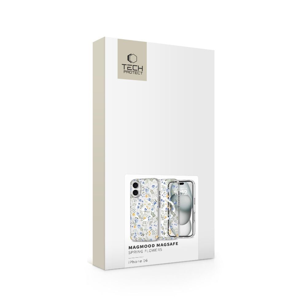 Tech - Protect iPhone 16 MagMood - Σκληρή Θήκη με Πλαίσιο Σιλικόνης και MagSafe - Spring Flowers
