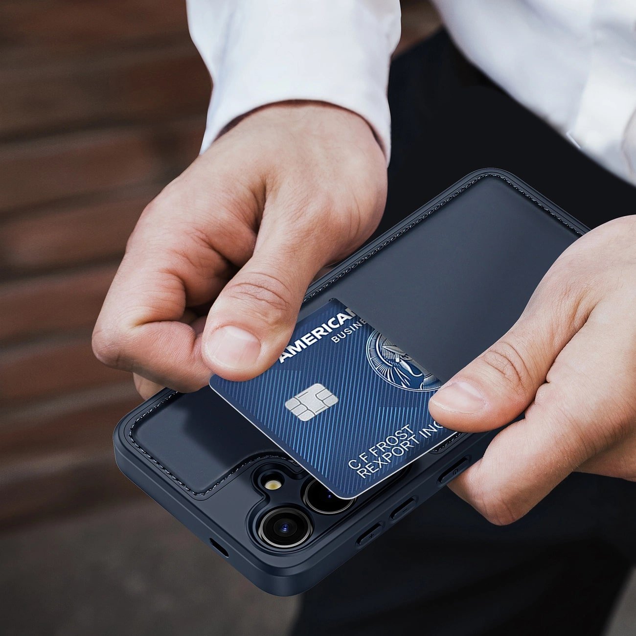 Dux Ducis Samsung Galaxy S24 Rafi II Mag Anti - RFID Θήκη με Υποδοχή για Κάρτες / Stand και MagSafe - Blue