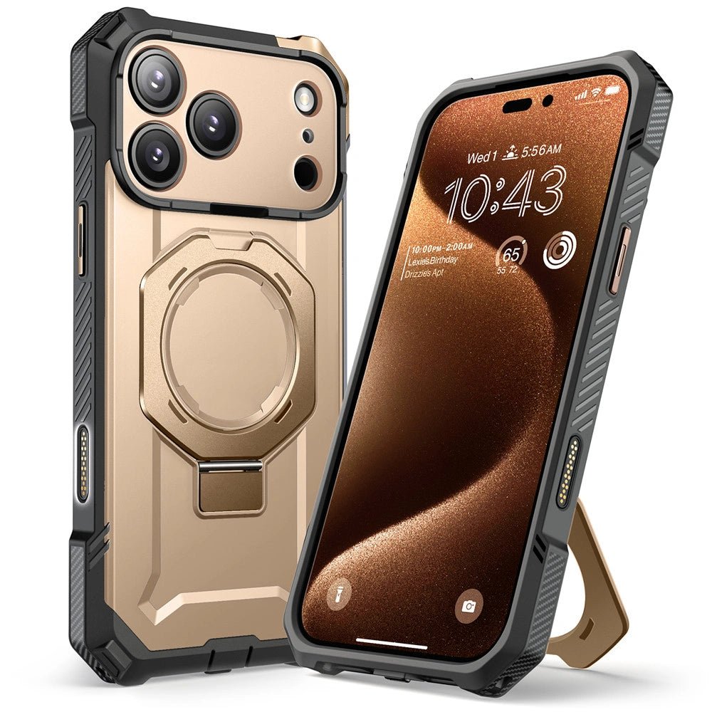 Supcase iPhone 17 Pro - UB Grip Mag - Σκληρή Θήκη με MagSafe και Stand - Desert Gold