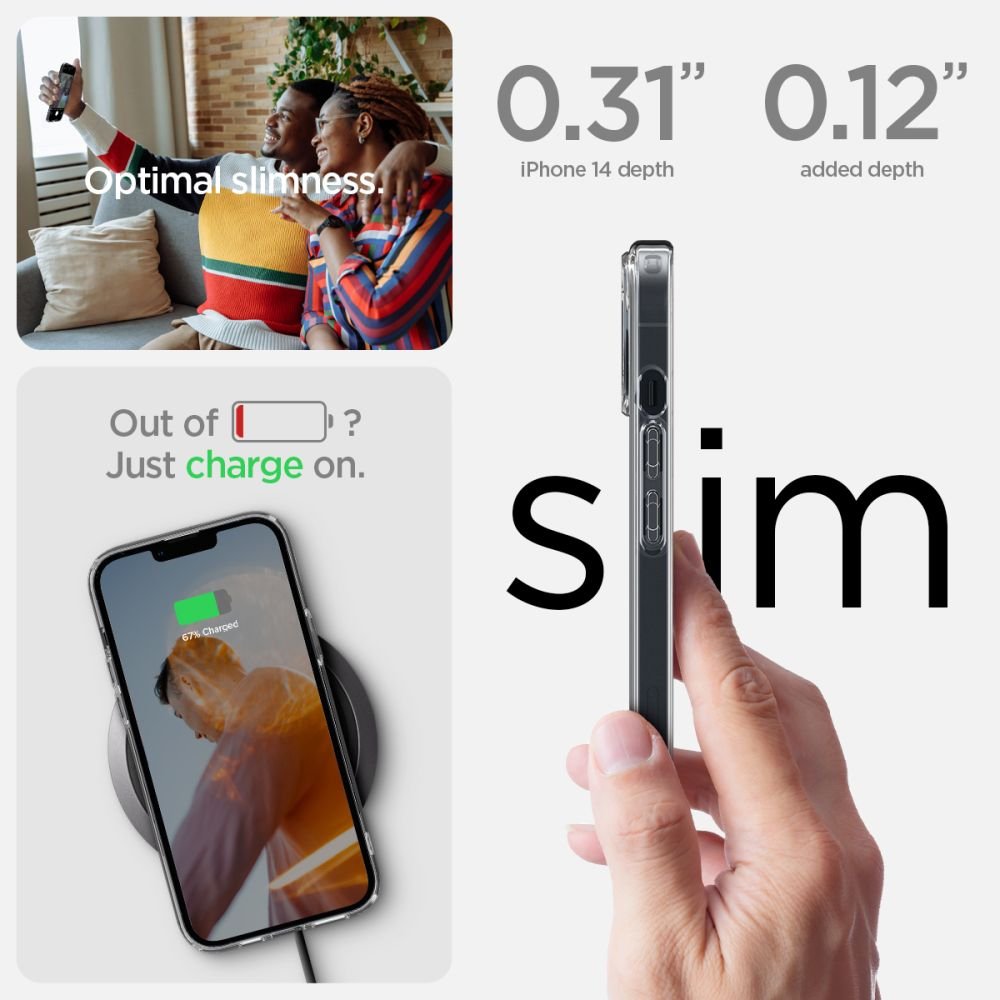 Spigen iPhone 14 Plus / iPhone 15 Plus Ultra Hybrid Σκληρή Θήκη με Πλαίσιο Σιλικόνης - Crystal Clear