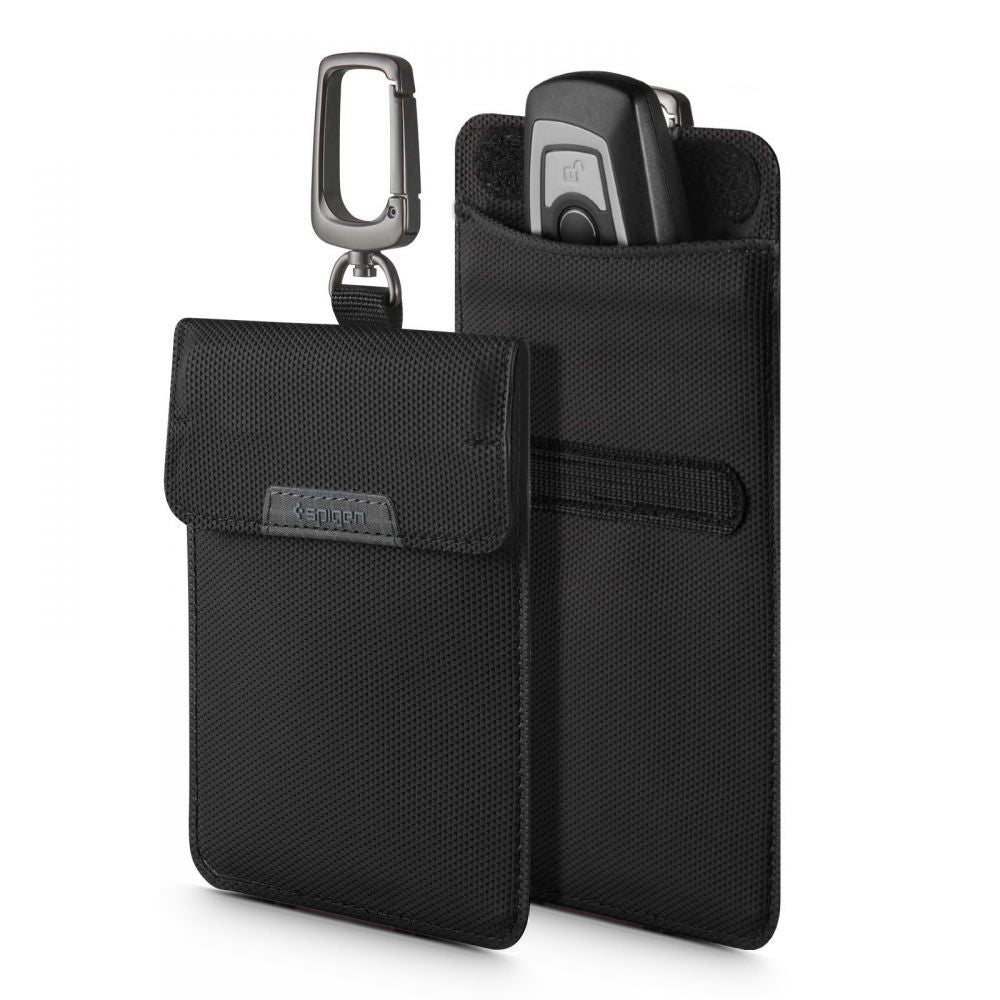Spigen Faradaya Pouch RFID Signal Blocker Θήκη για Κλειδί Αυτοκινήτου Keyless Go - Black