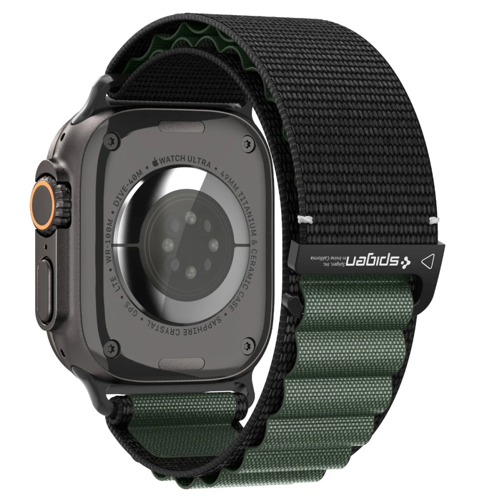 Spigen Λουράκι Apple Watch 8/9/10/11 - SE (1/2/3) - Ultra (1/2/3) – 44/45/46/49mm - WBF1 - Black / Green
