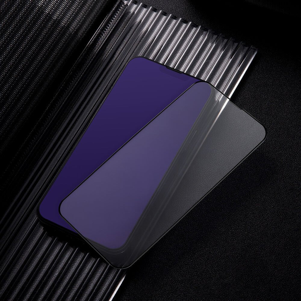 Baseus iPhone 13 Pro Max 0.3mm Anti - Blue Light Case Friendly Full Screen Αντιχαρακτικό Γυαλί Οθόνης - 2 Τεμάχια - Black - SGQP010501