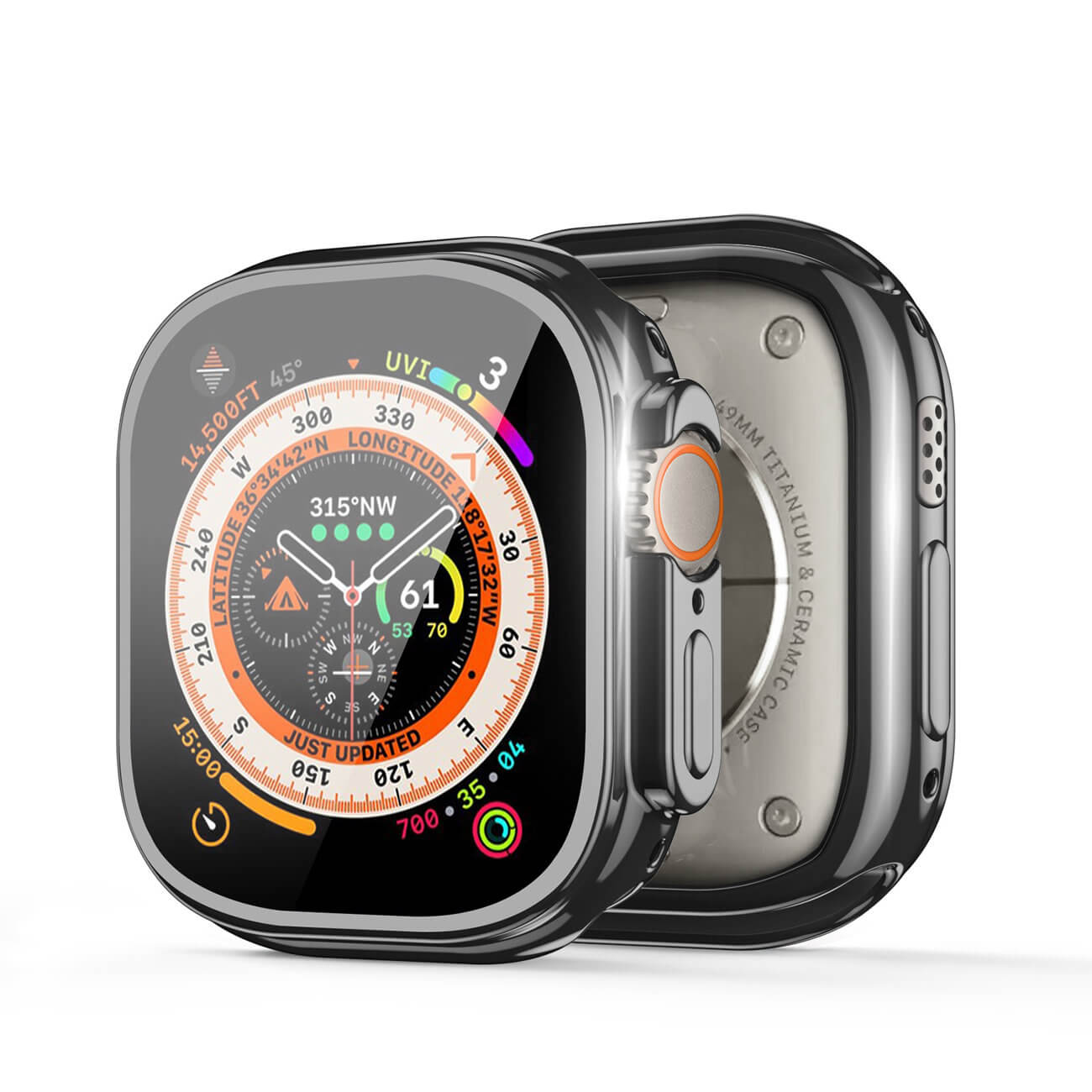 Dux Ducis Θήκη Apple Watch Ultra (1/2/3) - 49mm Samo Case Σιλικόνης - Black