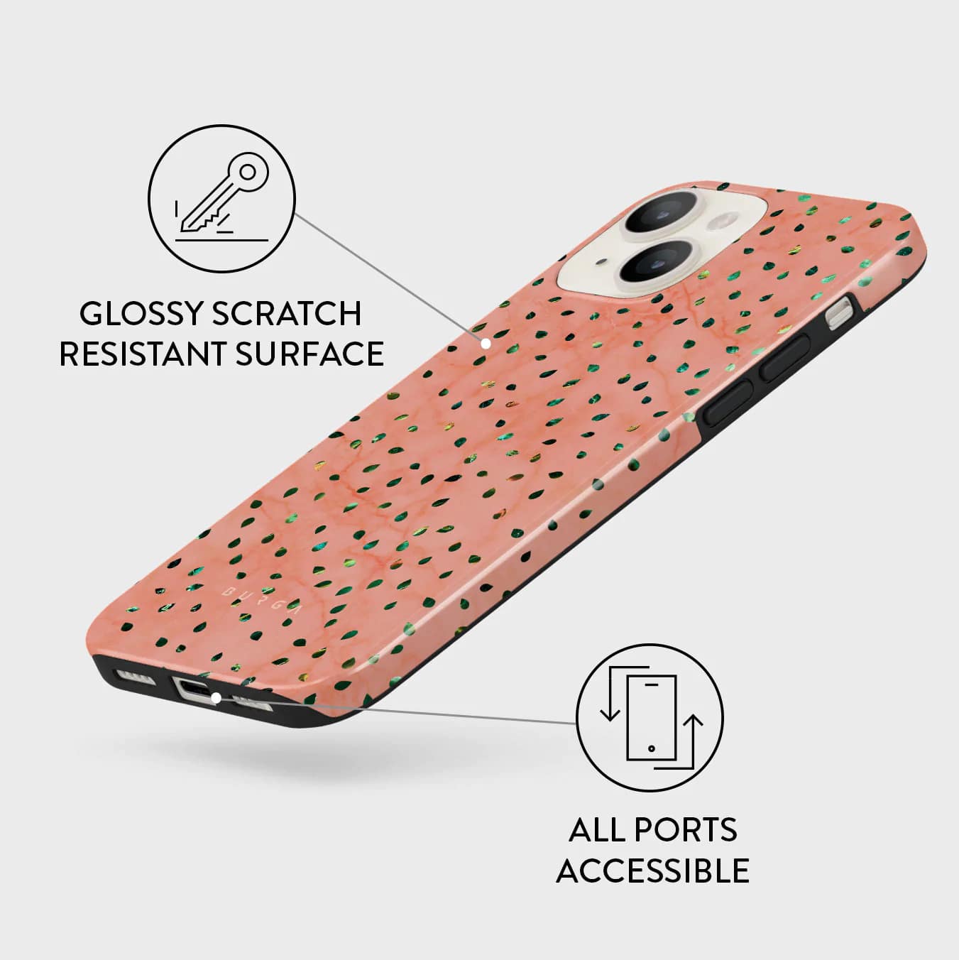 Burga iPhone 14 Plus Fashion Tough Σκληρή Θήκη - Watermelon Shake