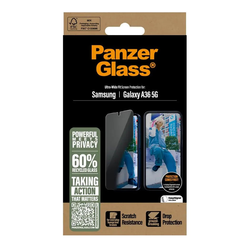 PanzerGlass Samsung Galaxy A36 5G Privacy Ultra - Wide Fit Full Screen Αντιχαρακτικό Γυαλί Οθόνης - Black