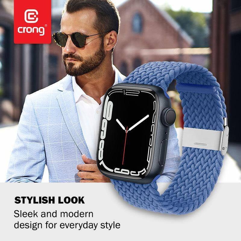 Crong Λουράκι Apple Watch 2/3/4/5/6/7/8/9/10/11 - SE (1/2/3) - 38/40/41/42mm Wave Band - Blue