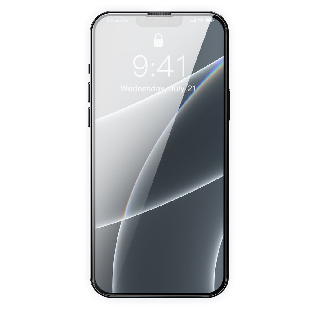 Baseus iPhone 13 / iPhone 13 Pro 0.3mm Ceramic Full Glass Full Screen Αντιχαρακτικό Γυαλί Οθόνης - 2 Τεμάχια - Black - SGQP030101