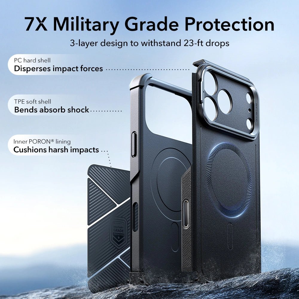 ESR iPhone 17 Pro Cyber Kickstand - Σκληρή Θήκη με Stand και MagSafe - Black