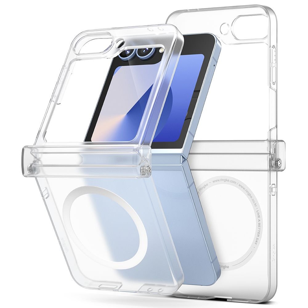 Ringke Samsung Galaxy Z Flip6 Slim Hing Magnetic Λεπτή Θήκη από Σκληρό Πλαστικό με MagSafe - Ματ Διάφανη
