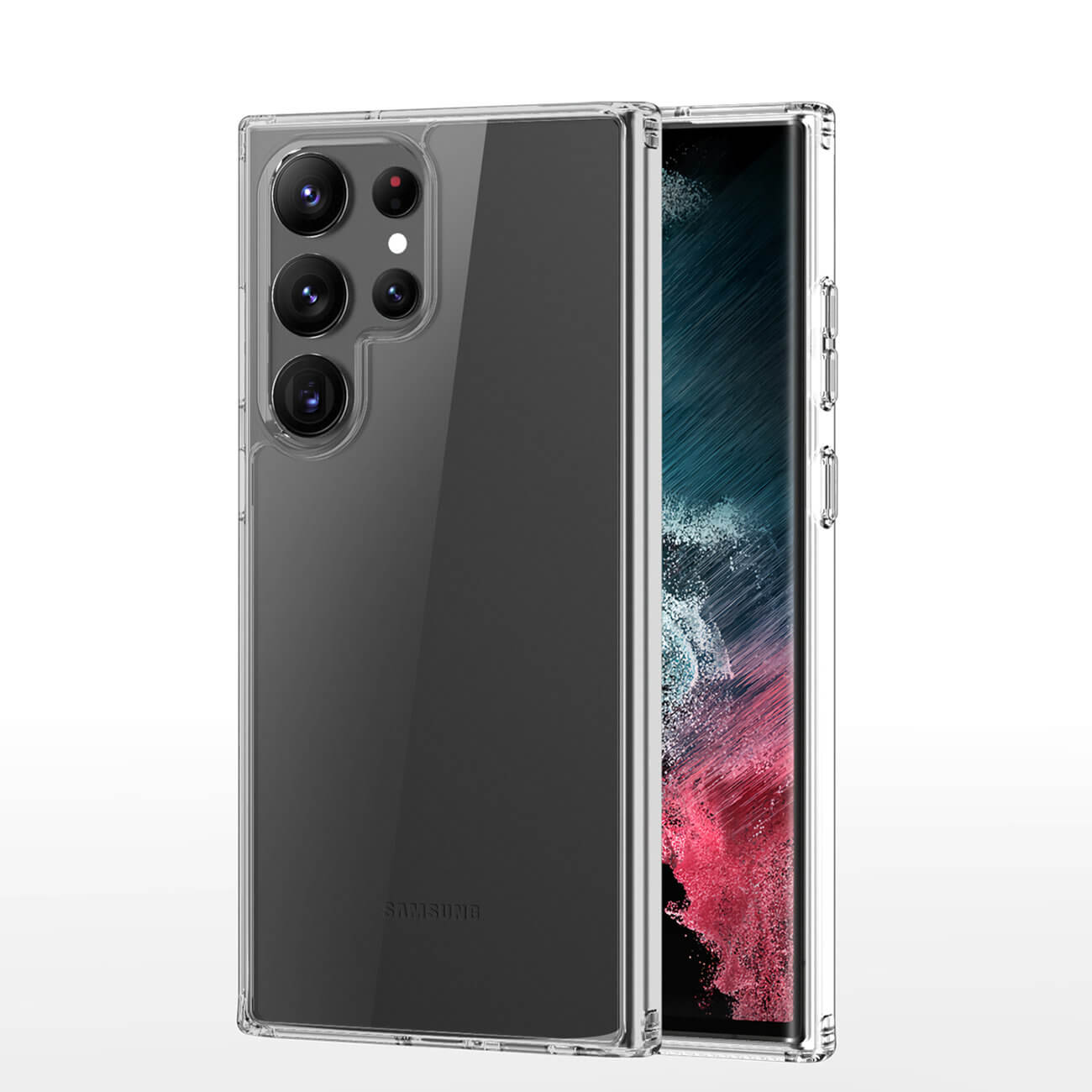 Dux Ducis Samsung Galaxy S23 Ultra Clin Armor Σκληρή Θήκη με Πλαίσιο Σιλικόνης - Διάφανη