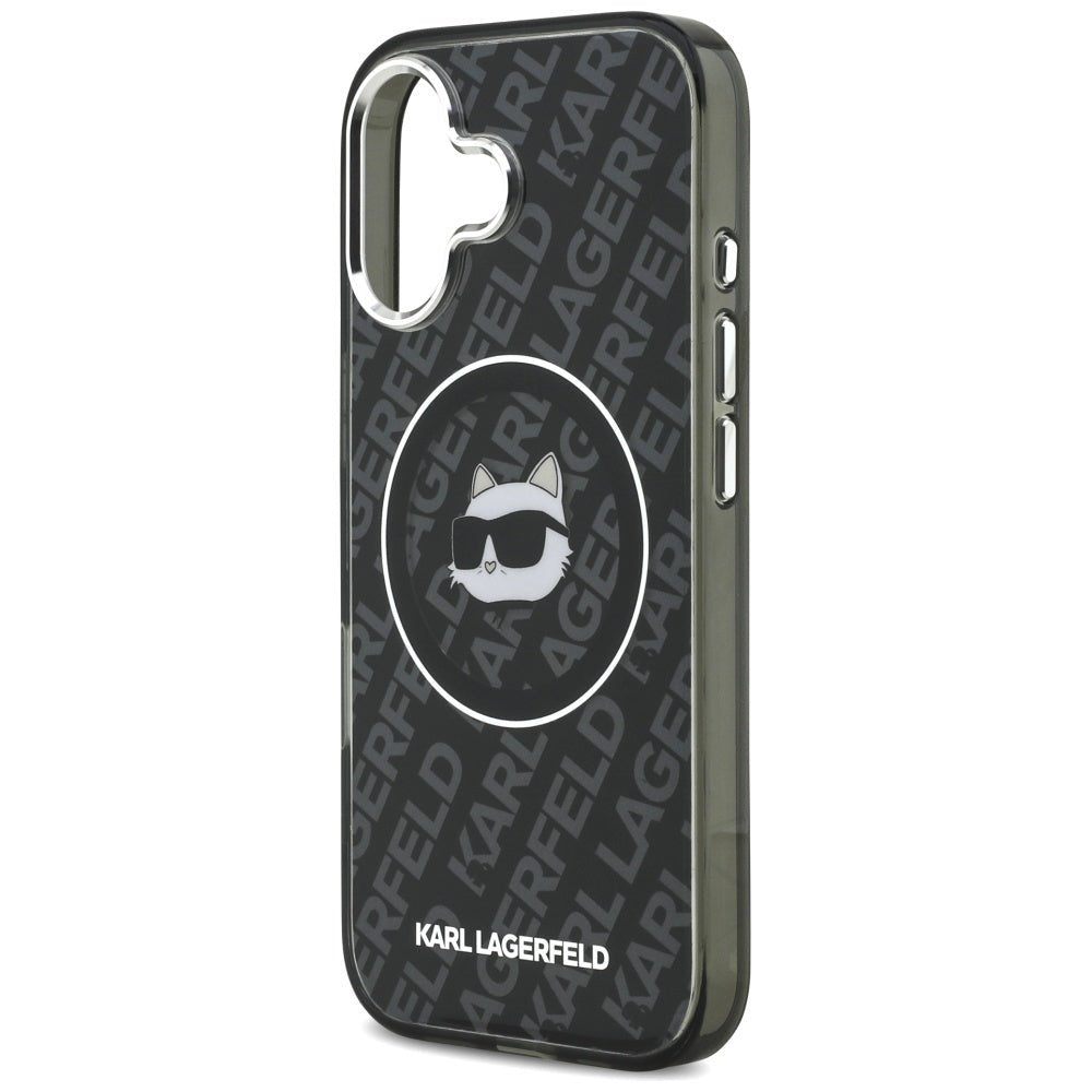 Karl Lagerfeld iPhone 17 - IML Choupette Head Logo MagSafe - Σκληρή Θήκη με Πλαίσιο Σιλικόνης - Black - KLHMP17SHMKBCHOK