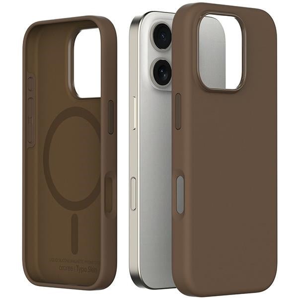 Araree iPhone 16 Pro Typoskin M MagSafe Σκληρή Θήκη με Πλαίσιο Σιλικόνης - Golden Brown