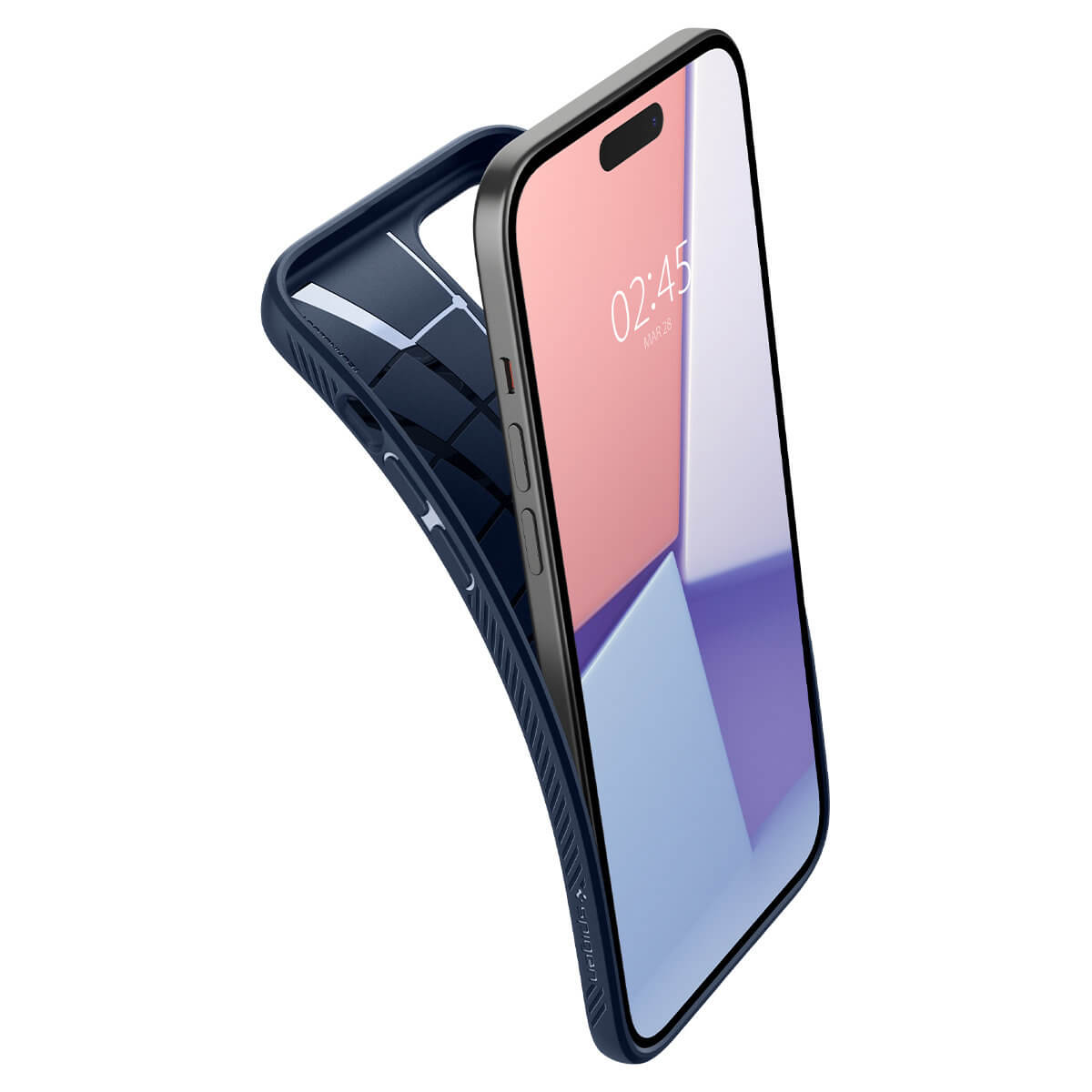 Spigen iPhone 15 Plus Liquid Air Θήκη Σιλικόνης - Navy Blue