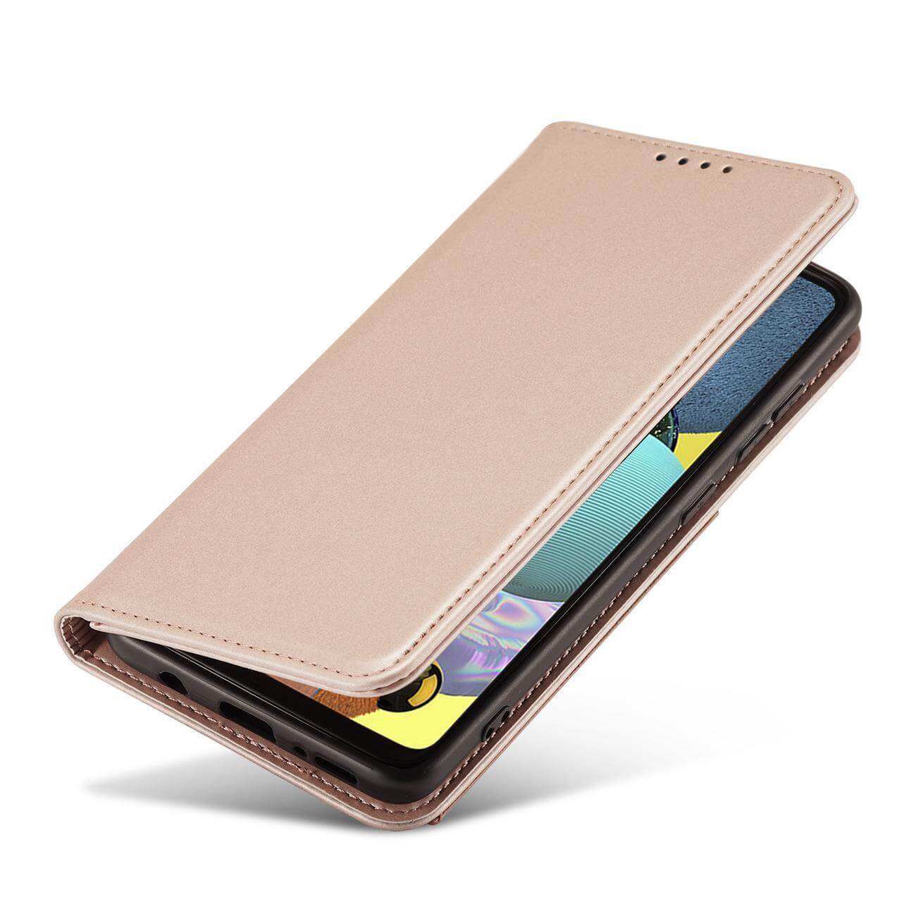 OEM Samsung Galaxy A53 5G Magnet Card Wallet Case Θήκη Πορτοφόλι Stand - Pink