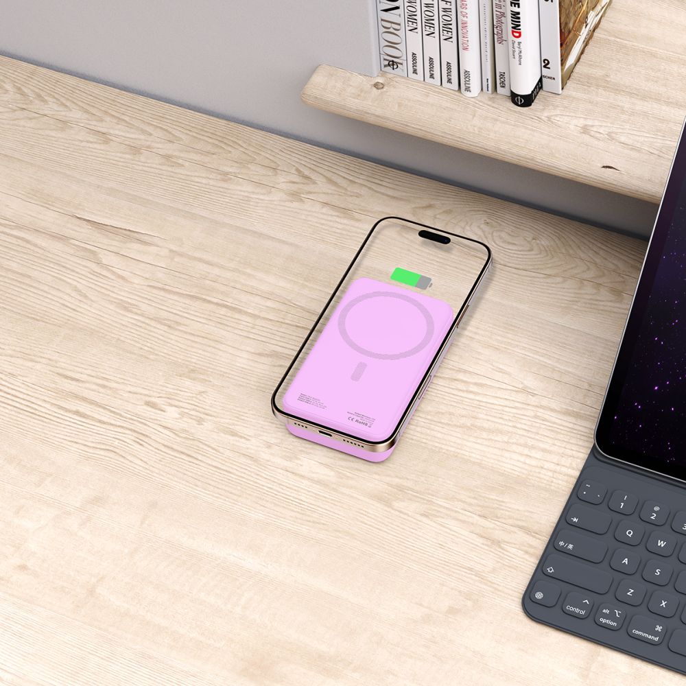 Tech - Protect PB12 Lifemag MagSafe PowerBank Μαγνητικό PowerBank Κινητού 20000 mAh - Lilac