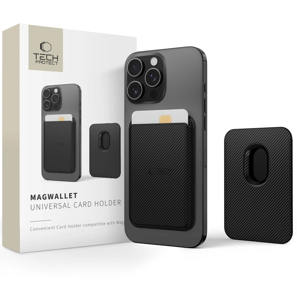 Tech - Protect MagWallet MagSafe Universal Magnetic Card Holder Μαγνητική Θήκη Καρτών - Carbon Black