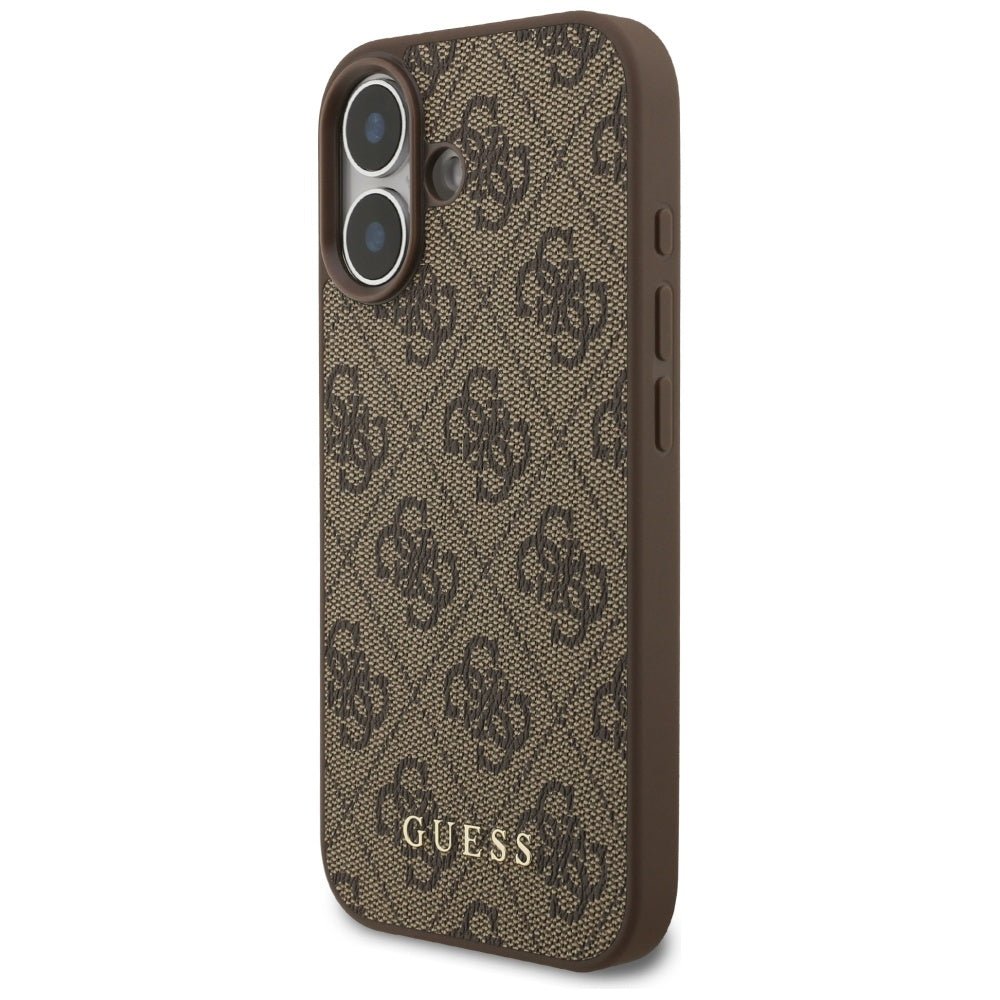 Guess iPhone 17 - 4G Classic - Σκληρή Θήκη με Πλαίσιο Σιλικόνης και Επένδυση Συνθετικού Δέρματος - Brown - GUHCP17SG4GFBR