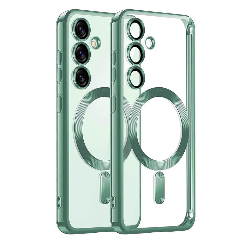 Techsuit Samsung Galaxy S25 - Luxury Crystal MagSafe - Θήκη Σιλικόνης - Light Green