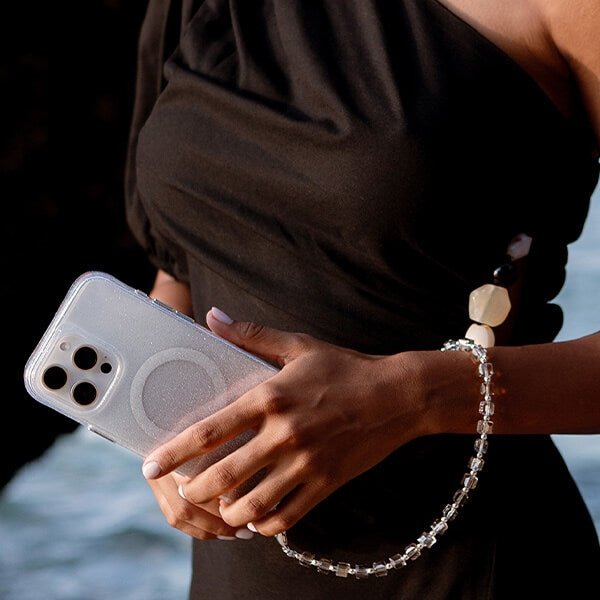 Uniq Coehl Candy Gem Universal Hand Strap - Λουράκι Κινητού για τον Καρπό - Silver