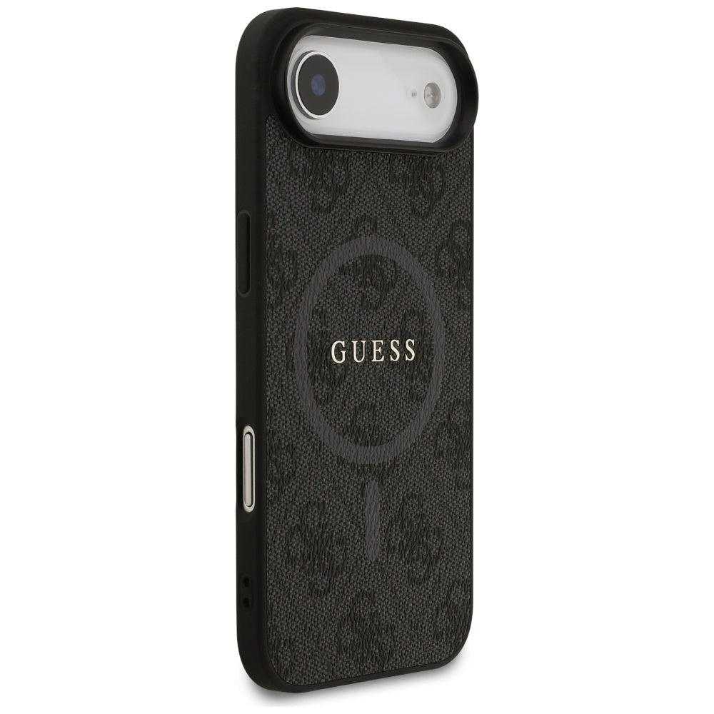 Guess iPhone Air - 4G Ring Classic Logo MagSafe - Σκληρή Θήκη με Πλαίσιο Σιλικόνης και Επένδυση Συνθετικού Δέρματος - Black - GUHMP17MG4GFRK