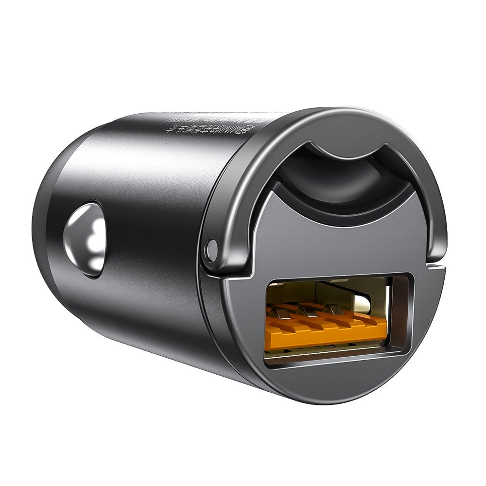 Baseus Tiny Star Mini Car Charger - Φορτιστής Αυτοκινήτου Γρήγορης Φόρτισης 30W με 1 Θύρα USB - Grey - VCHX - A0G