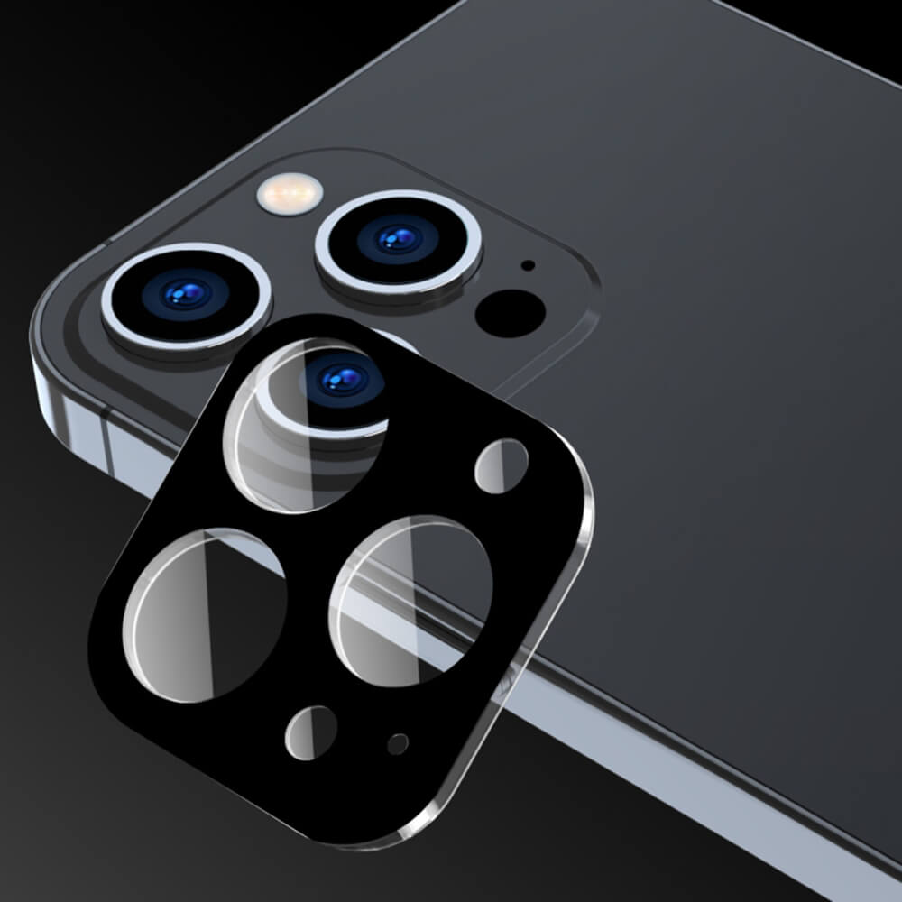 Techsuit iPhone 16 Pro / iPhone 16 Pro Max Camera Protector Αντιχαρακτικό Γυαλί για την Κάμερα - Black
