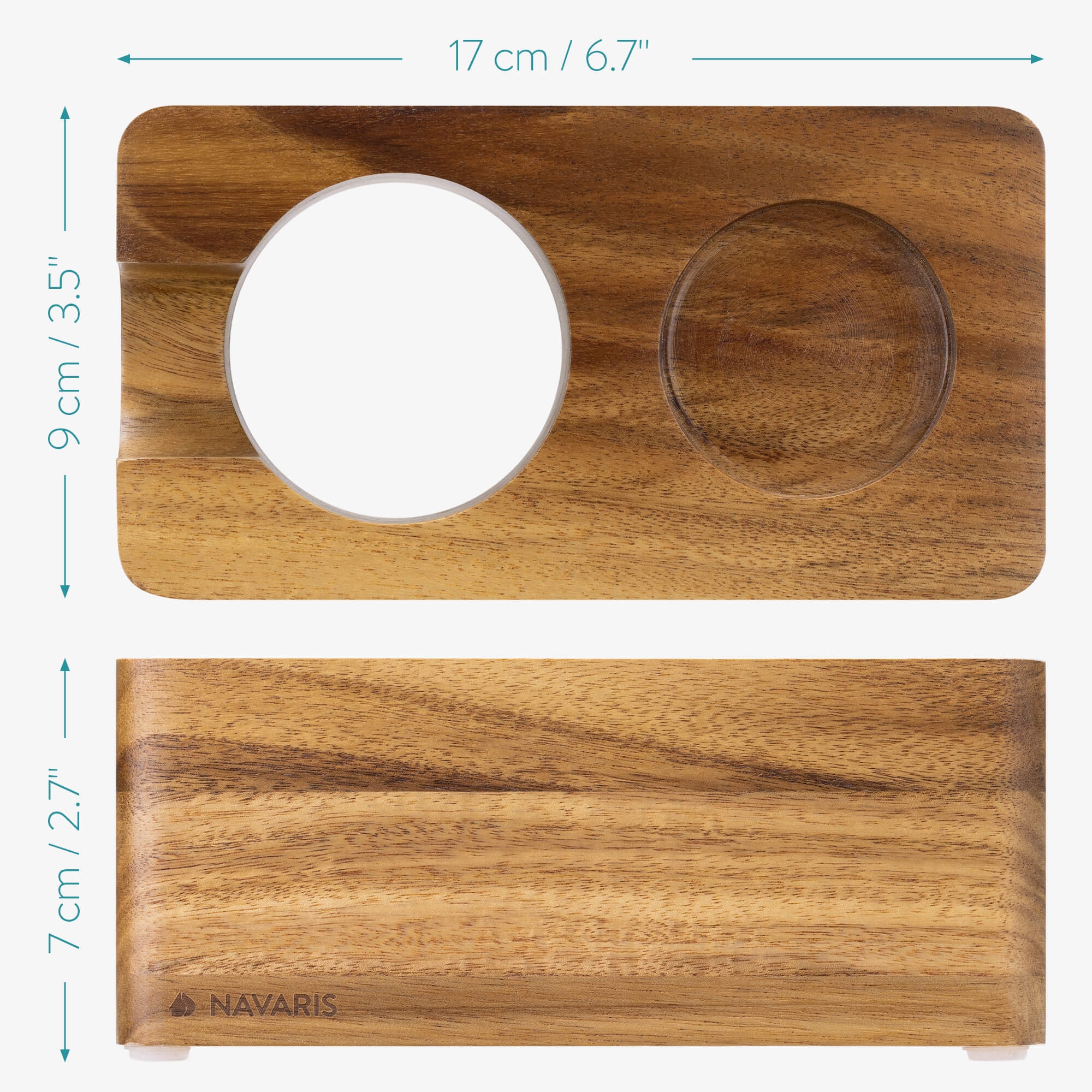 Navaris Ξύλινη Βάση Πατητηριού Εσπρέσο - 51 mm - Acacia Wood - 56192.29