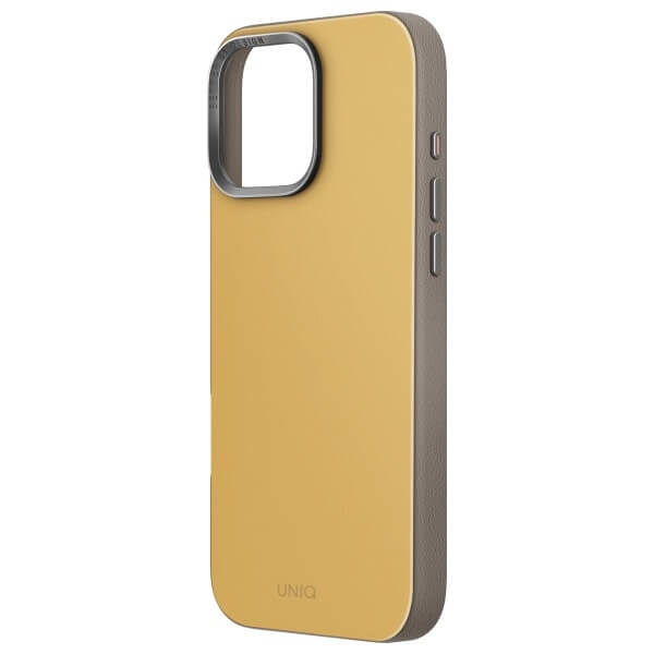 Uniq iPhone 16 Pro Max - Lyden DS - Σκληρή Θήκη με Επένδυση Συνθετικού Δέρματος και MagSafe - Yellow / Grey