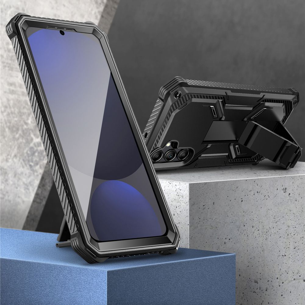Supcase Samsung Galaxy S24 FE Armorbox Σκληρή Θήκη με Προστασία Οθόνης και Stand - Black