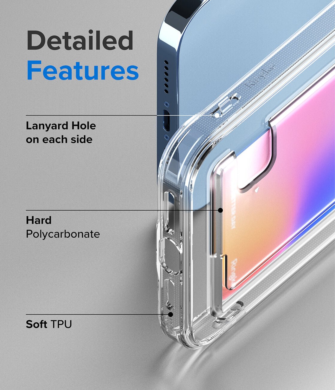 Ringke iPhone 13 Pro Max Fusion Card Σκληρή Θήκη με Πλαίσιο Σιλικόνης - Διάφανη