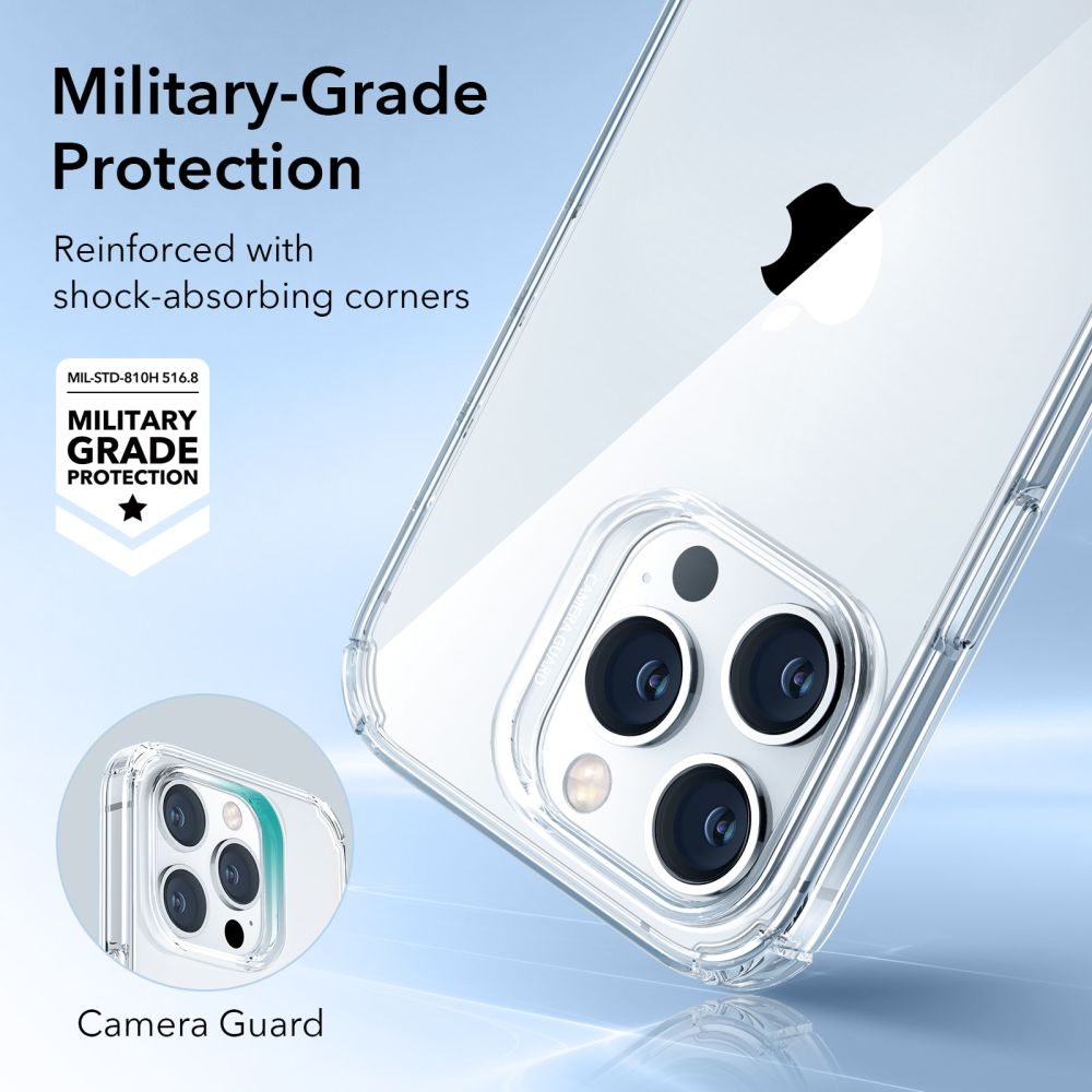 ESR iPhone 14 Pro Krystec Σκληρή Θήκη με Πλαίσιο Σιλικόνης - Διάφανη