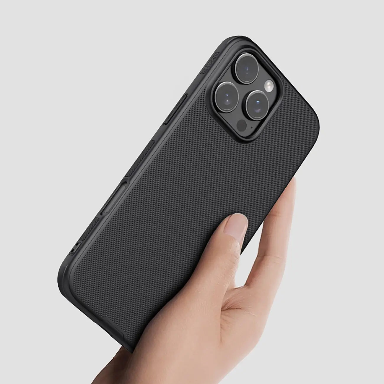Nillkin iPhone 16 Pro Max Super Frosted Shield Pro Σκληρή Θήκη με Πλαίσιο Σιλικόνης - Black