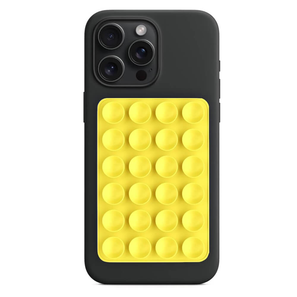 Techsuit Phone Holder Αξεσουάρ Στερέωσης Κινητού με Ενσωματωμένες Βεντούζες - Yellow