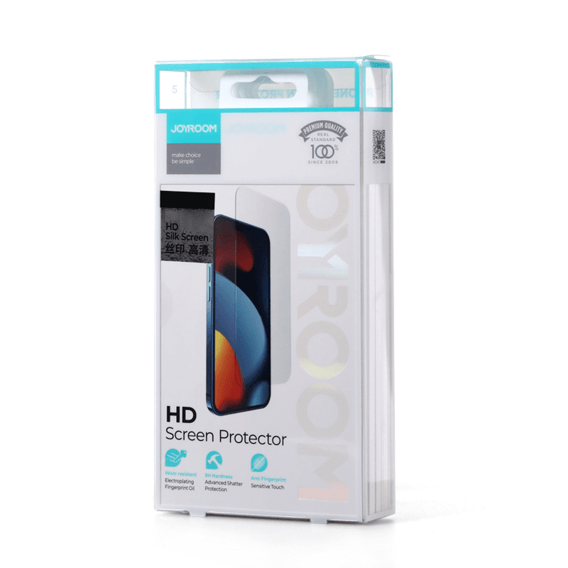 Joyroom iPhone 14 Pro Knight Series 2.5D 9H Full Screen Tempered Glass Σετ με 5 Αντιχαρακτικά Γυαλιά Οθόνης - Clear - JR - DH06