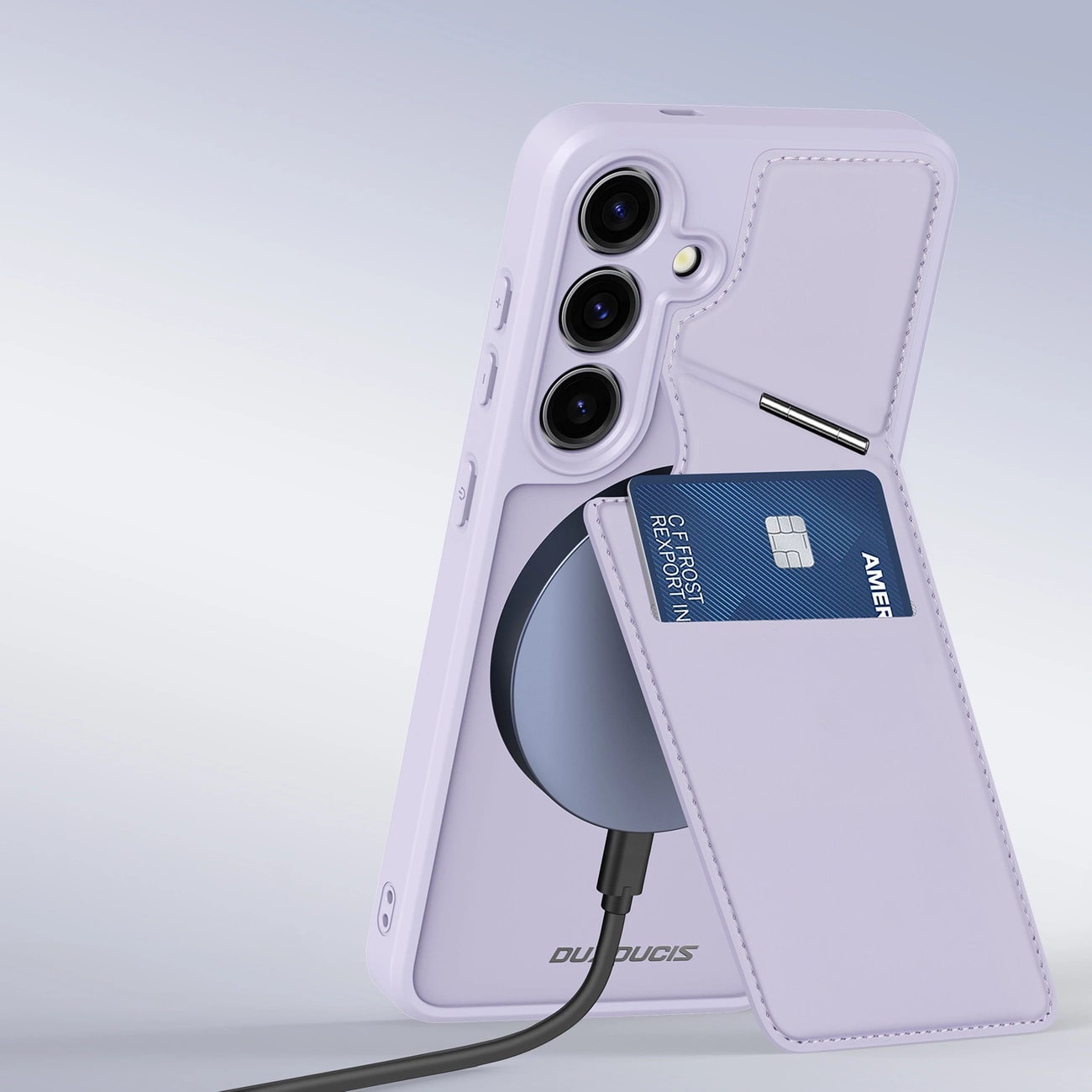 Dux Ducis Samsung Galaxy S24 Rafi II Mag Anti - RFID Θήκη με Υποδοχή για Κάρτες / Stand και MagSafe - Purple