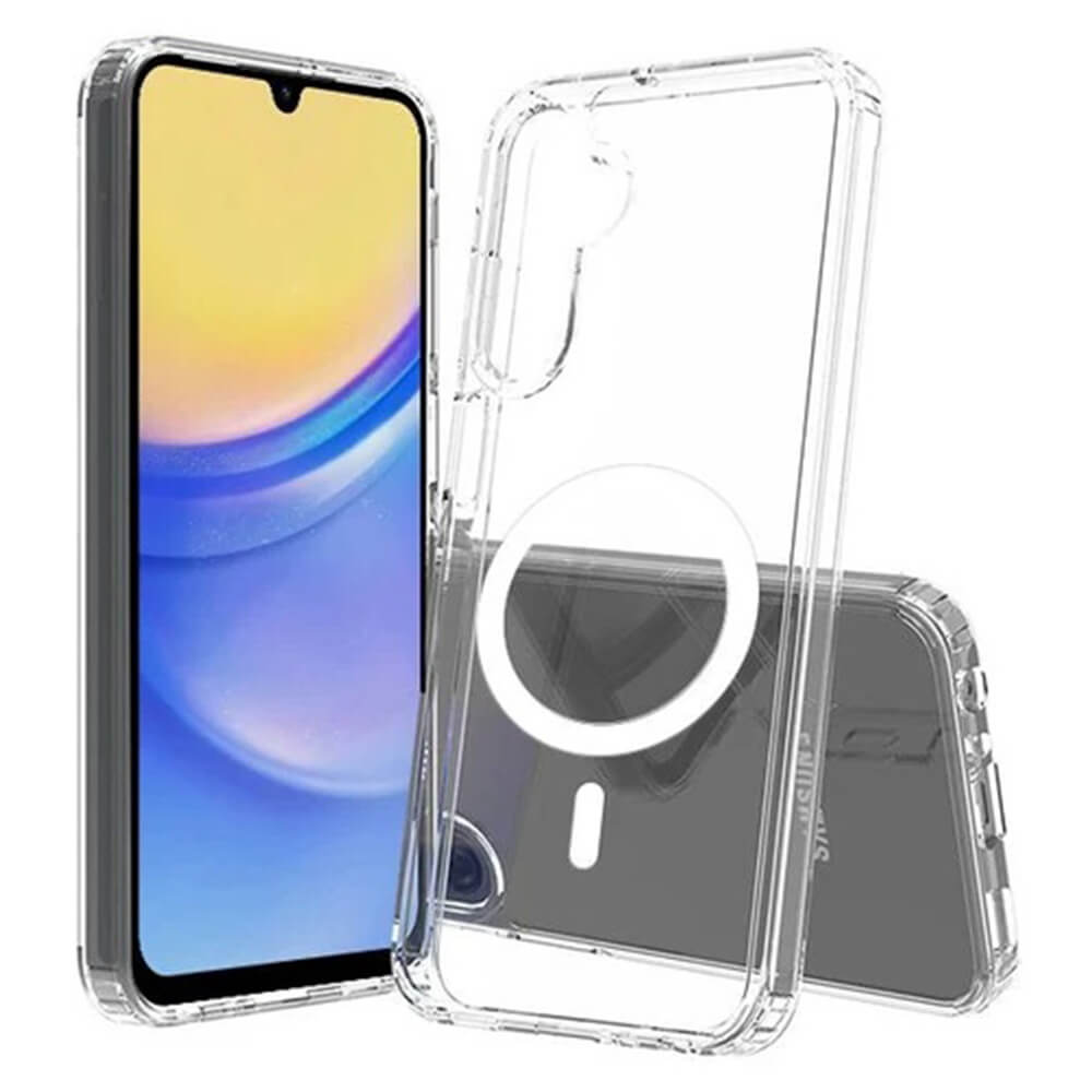 Techsuit Samsung Galaxy A15 4G - MagSafe Pro - Σκληρή Θήκη με Πλαίσιο Σιλικόνης - Διάφανη