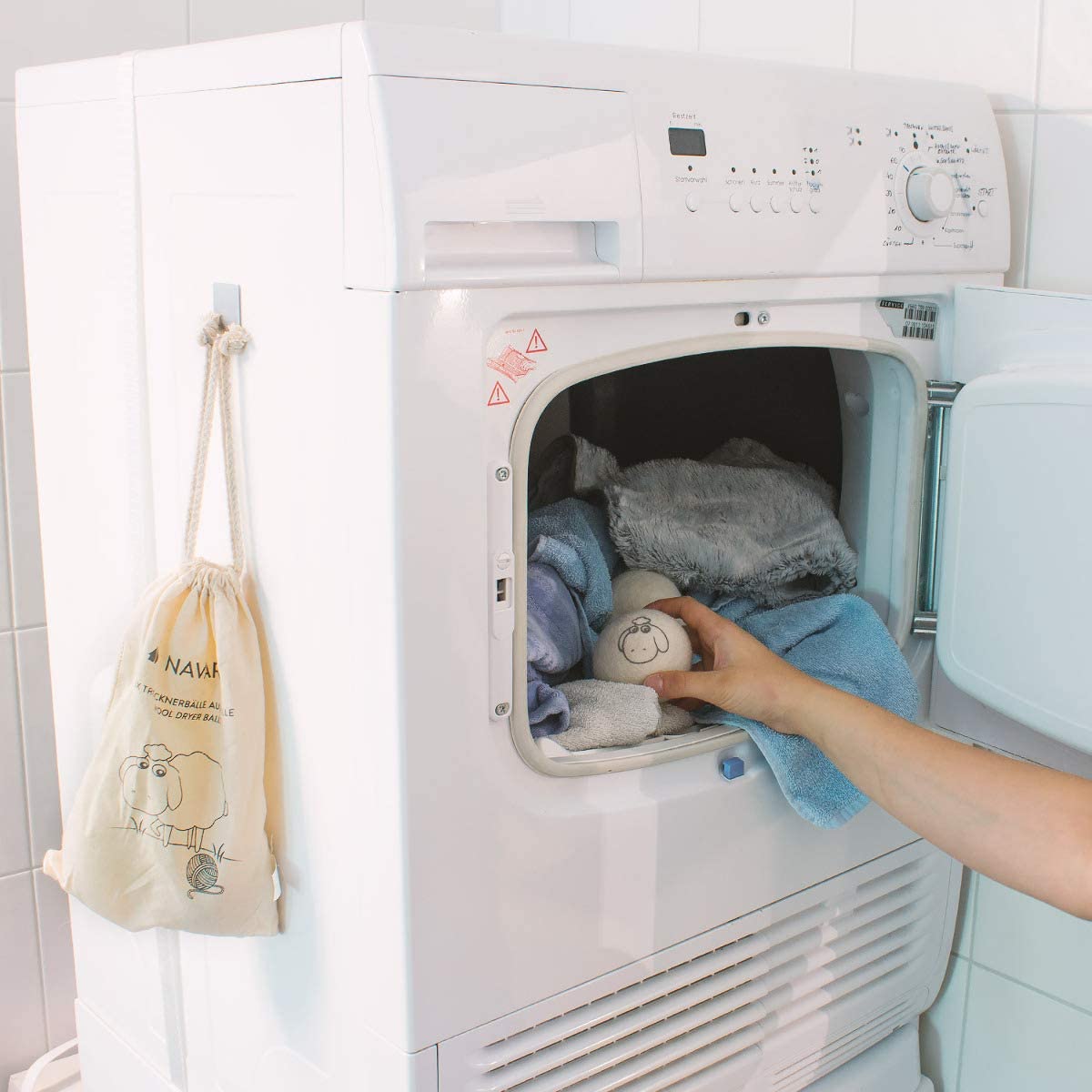 Navaris Μάλλινες Μπάλες Στεγνώματος - Dusty Pink - 47788.1