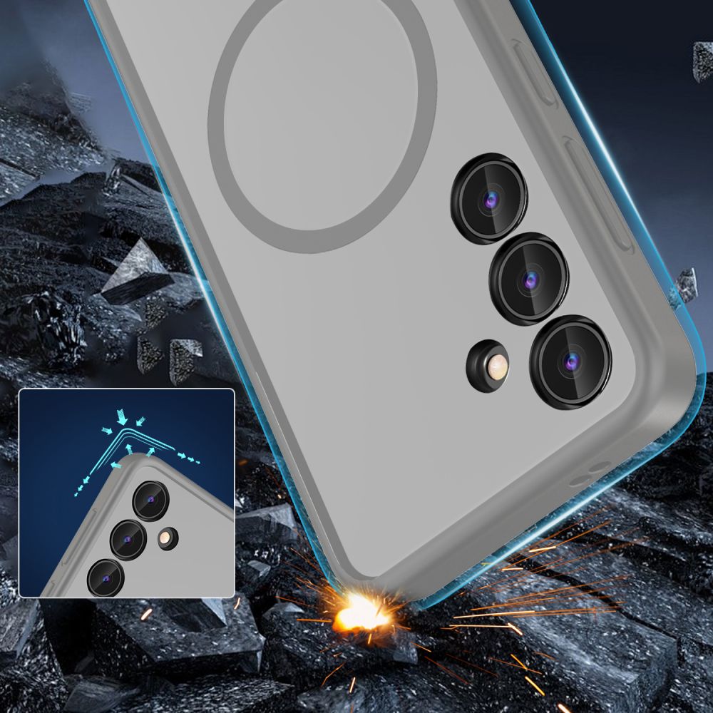 Tech - Protect Samsung Galaxy S24 MagMat Σκληρή Θήκη με Πλαίσιο Σιλικόνης και MagSafe - Matte Titanium