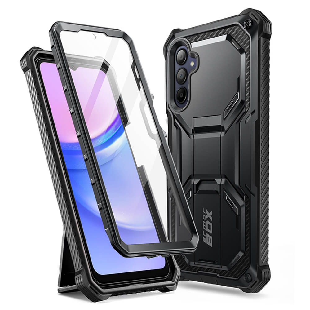 i - Blason Samsung Galaxy A16 4G / A16 5G Armorbox Σκληρή Θήκη με Προστασία Οθόνης και Stand - Black