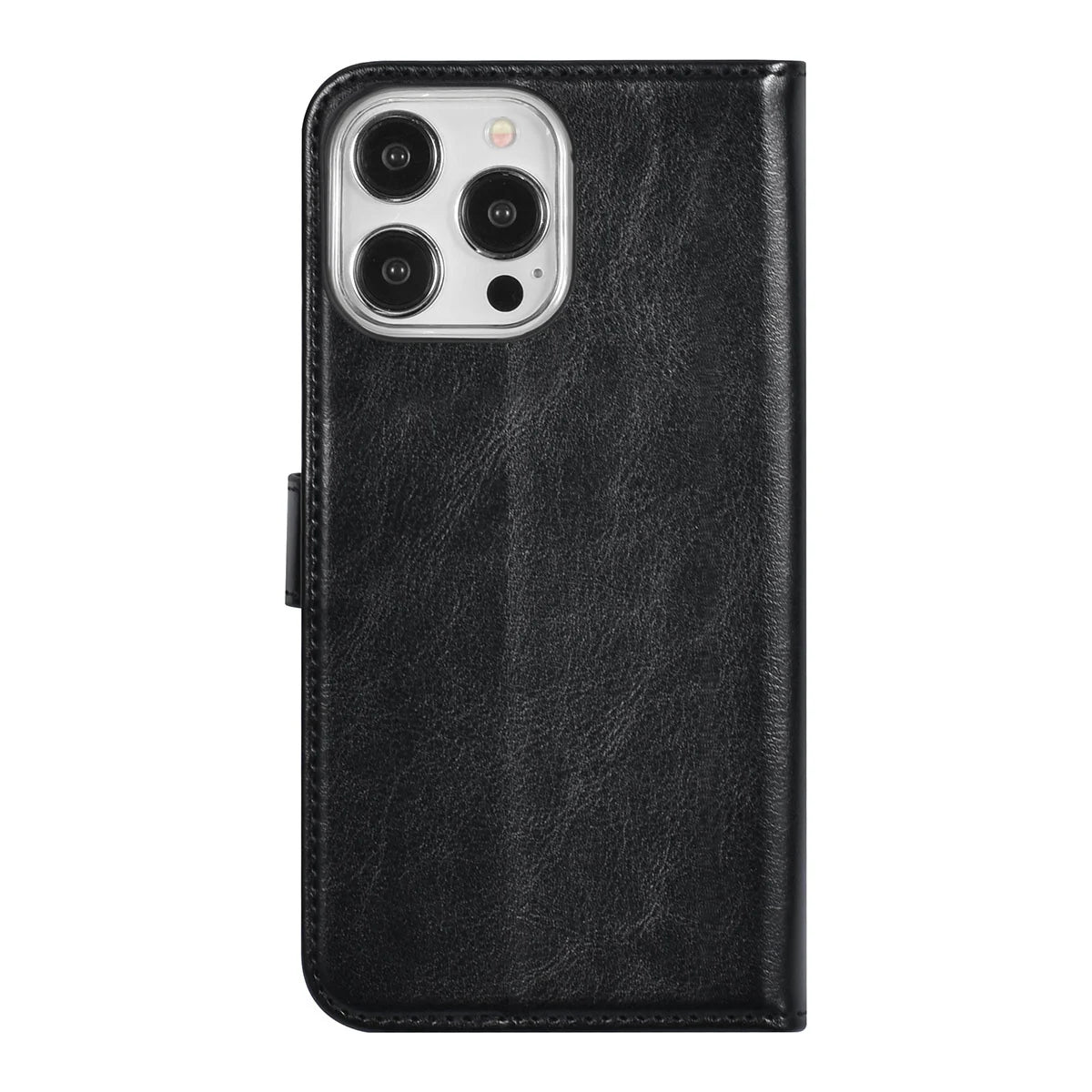 Tuniq iPhone 15 Pro Max - Θήκη Πορτοφόλι Stand από Δερματίνη - Μαύρη