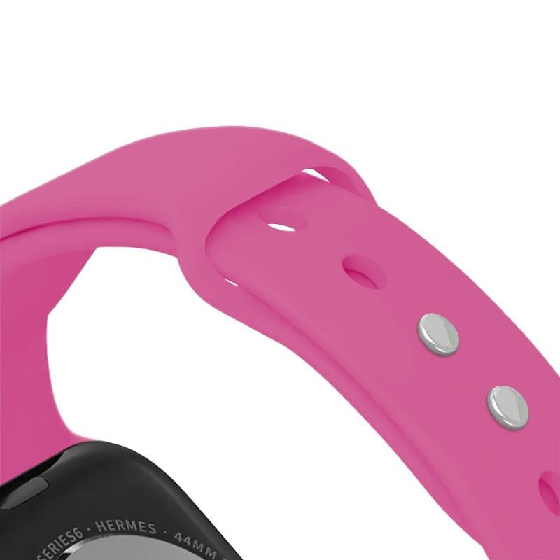 Crong Λουράκι Apple Watch 2/3/4/5/6/7/8/9/10/11 - SE (1/2/3) - 38/40/41/42mm Σιλικόνης - Liquid Strap - Pink