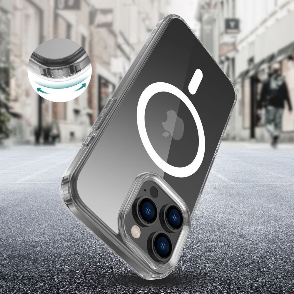 Tech - Protect Samsung Galaxy S24 FE Flexair Hybrid MagSafe Σκληρή Θήκη με Πλαίσιο Σιλικόνης και MagSafe - Διάφανη