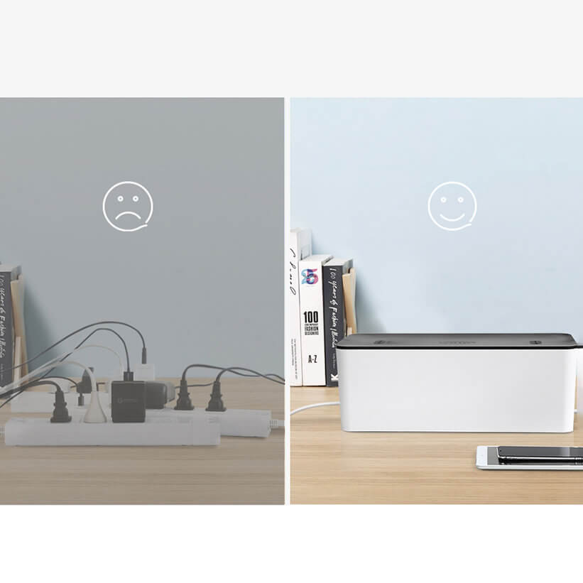 Ugreen LP110 Κουτί Οργάνωσης Καλωδίων με Καπάκι - Black / White