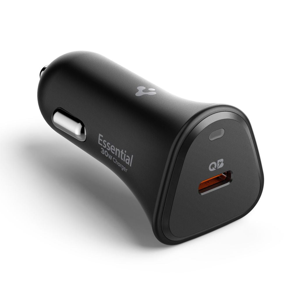 Spigen Essential EV301 Φορτιστής Αυτοκινήτου Γρήγορης Φόρτισης 30W με 1 Θύρα USB - C - Black