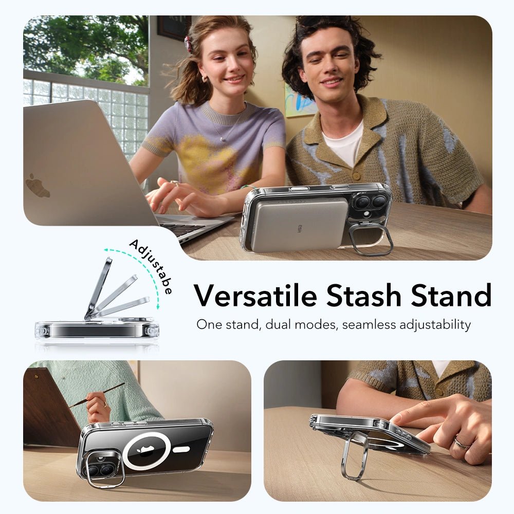 ESR iPhone 17 - Classic Hybrid Kickstand MagSafe - Σκληρή Θήκη με Πλαίσιο Σιλικόνης και MagSafe - Διάφανη