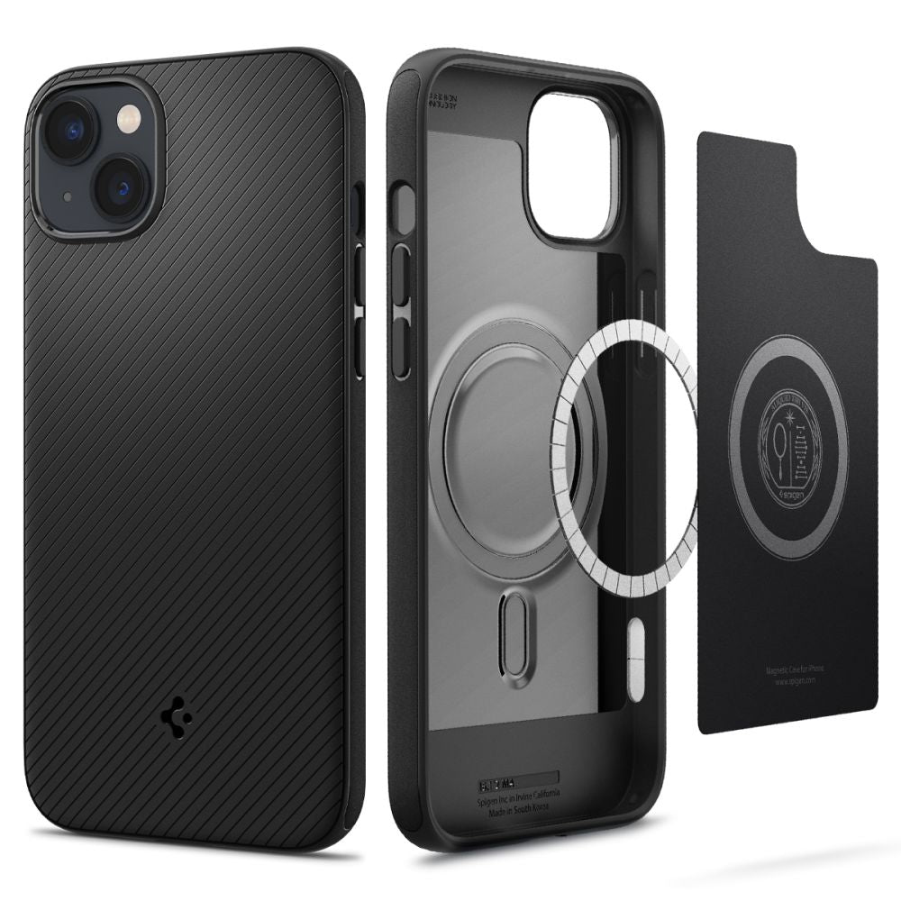 Spigen iPhone 14 Plus / iPhone 15 Plus Mag Armor Σκληρή Θήκη Aramid Fiber με MagSafe - Matte Black